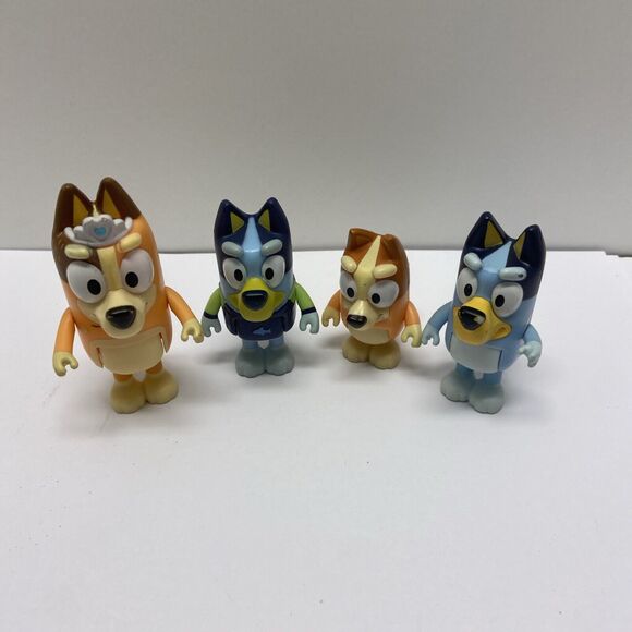 Bluey and Friends Bingo Orange Dog Posable Figure Lot of 4 - Picture 4 of 4